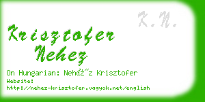 krisztofer nehez business card